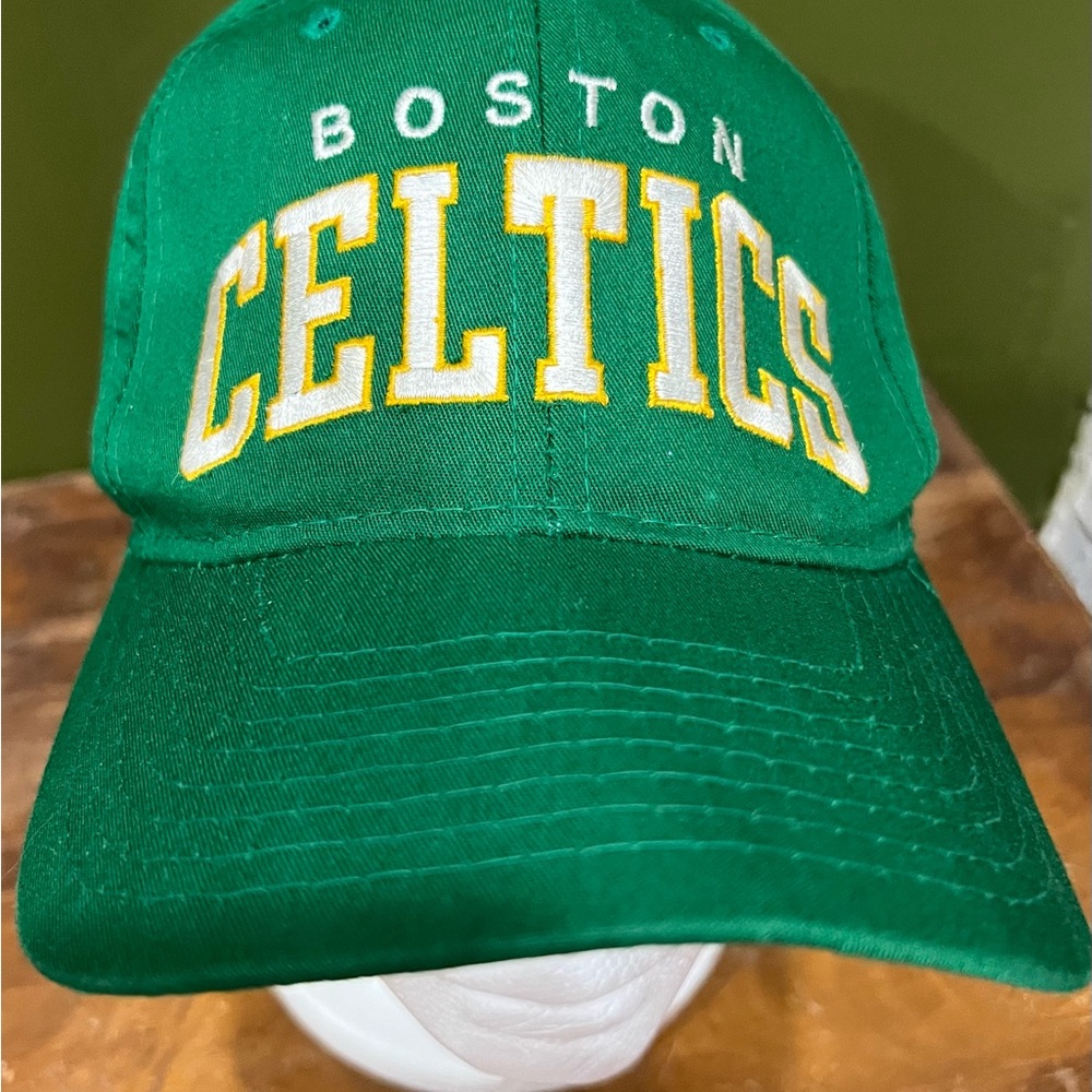 Vintage 90s Boston Celtics Snapback Hat Cap NBA Adjustable